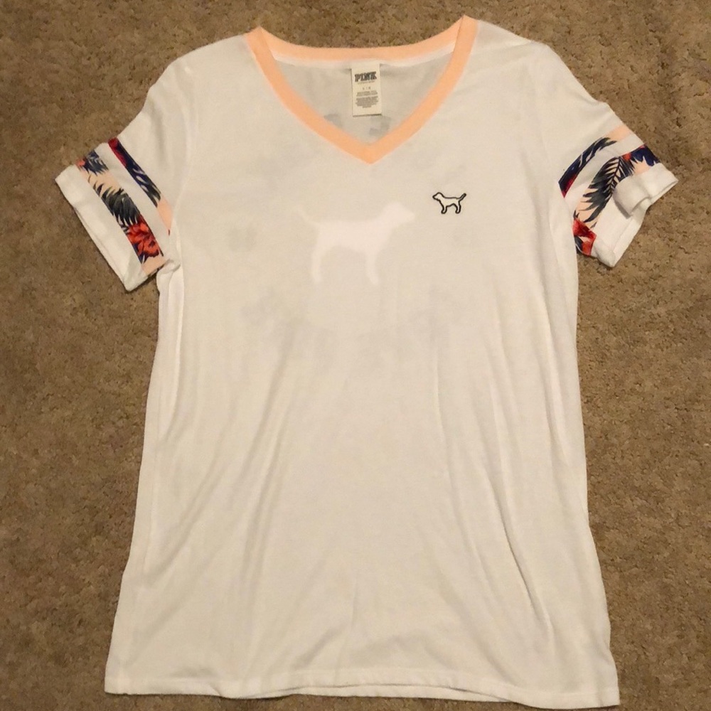 White tropical VS shirt